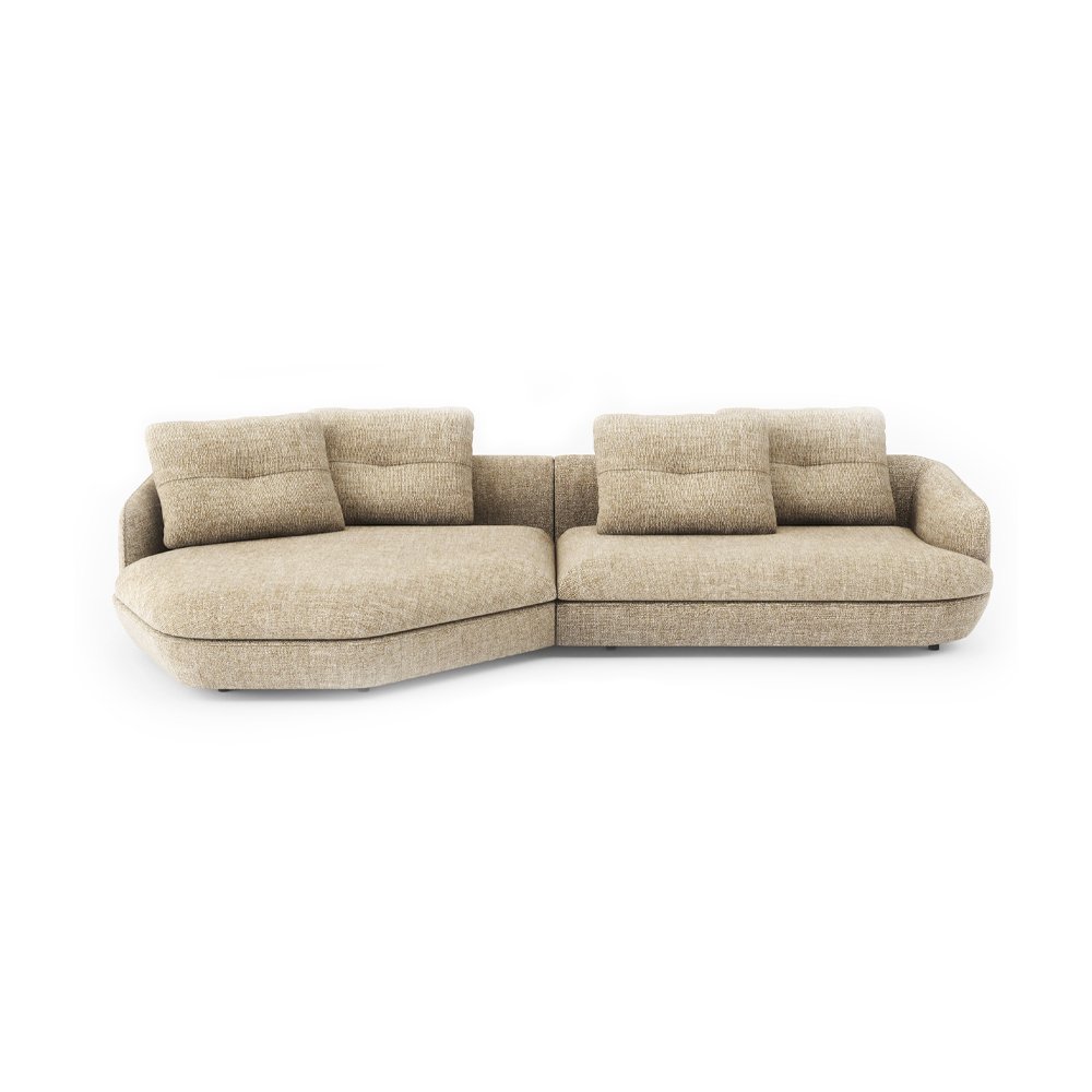 Modular fabric sofa
